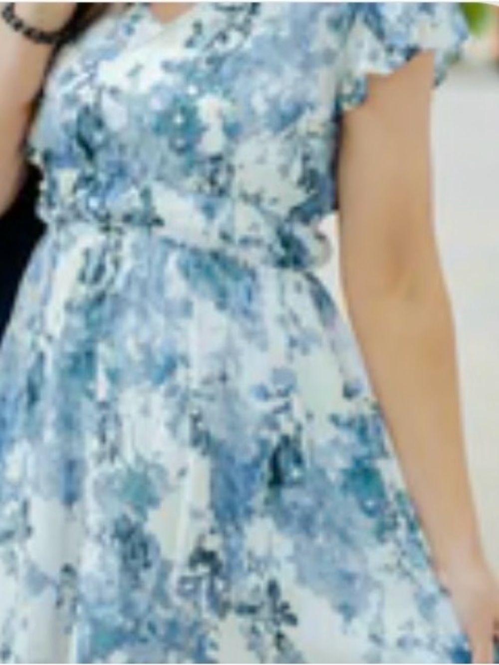 Staccato Blue Floral Casual Dress